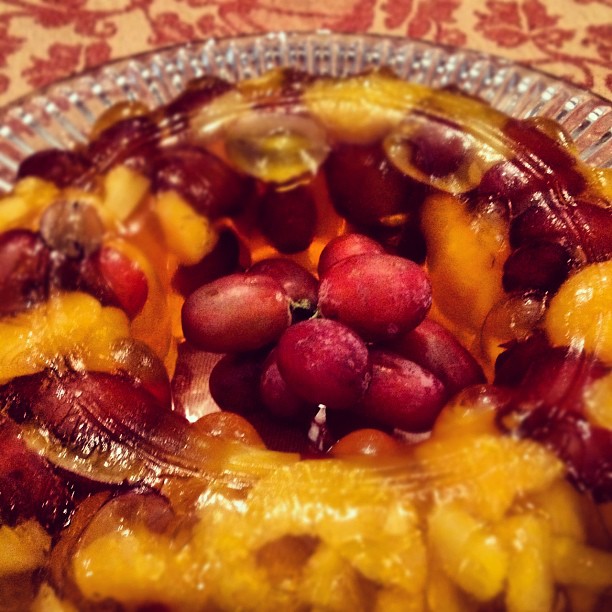 Stained Glass Salad for lunch — what are the odds! Like the church, you can’t put the fruit in once it has set up solid. Can’t plan stuff like this folks. :)